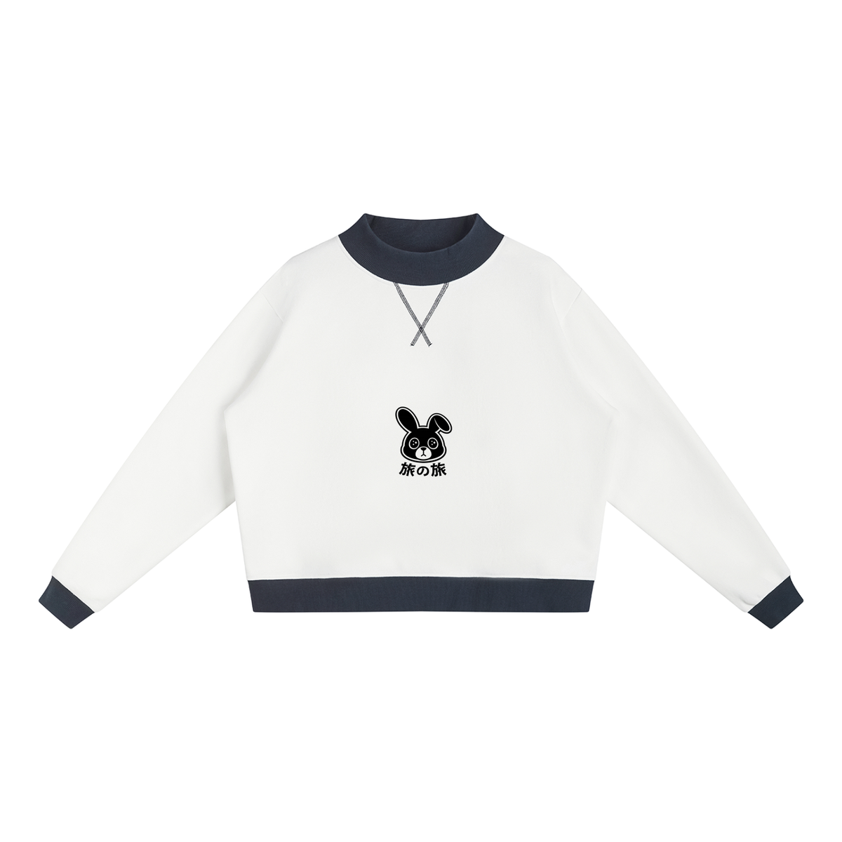 Closed Neck Crewneck Sweatshirt
