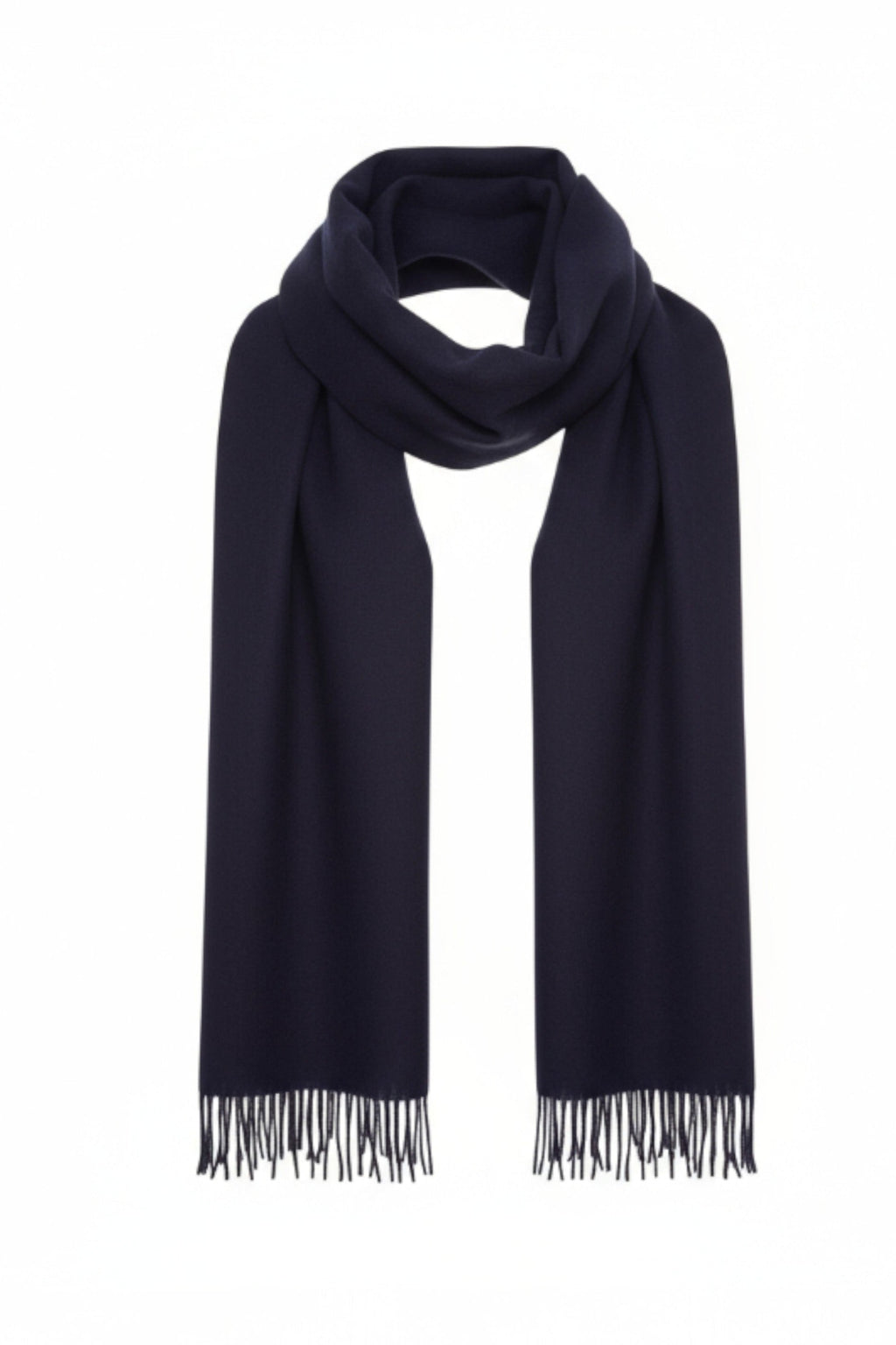 Navy Blue Lambswool Scarf