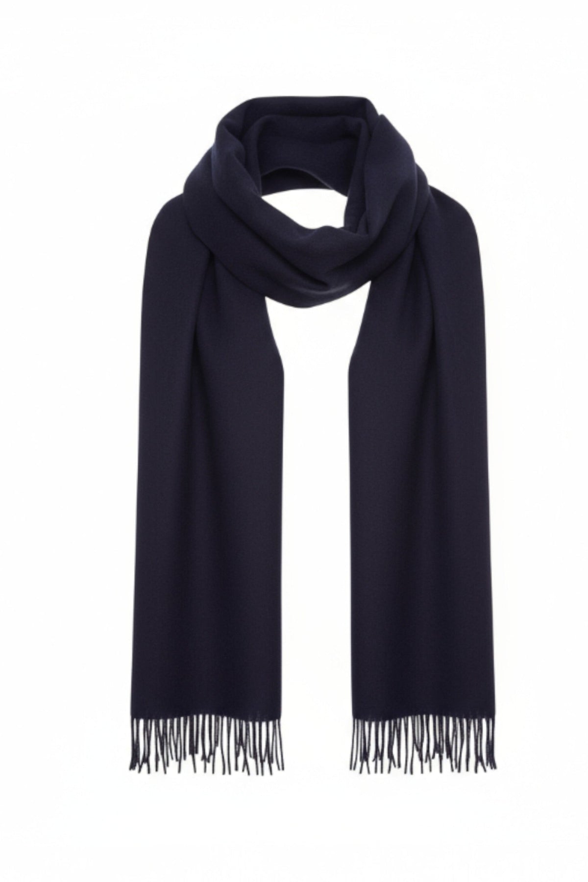 Navy Blue Lambswool Scarf
