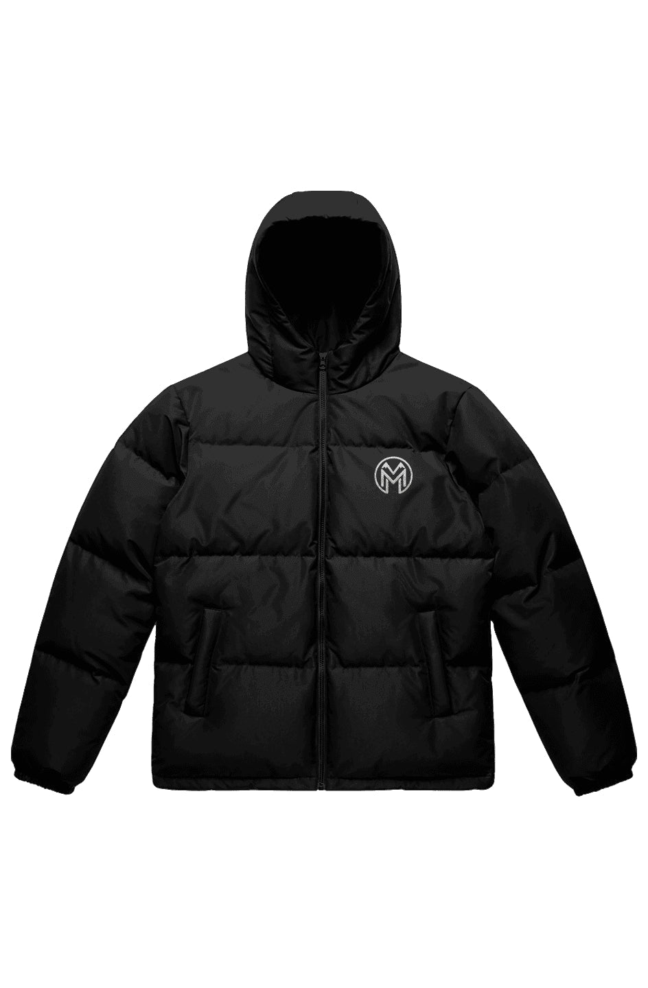 Montenégra Hooded Puffer Jacket - Premium Black and White