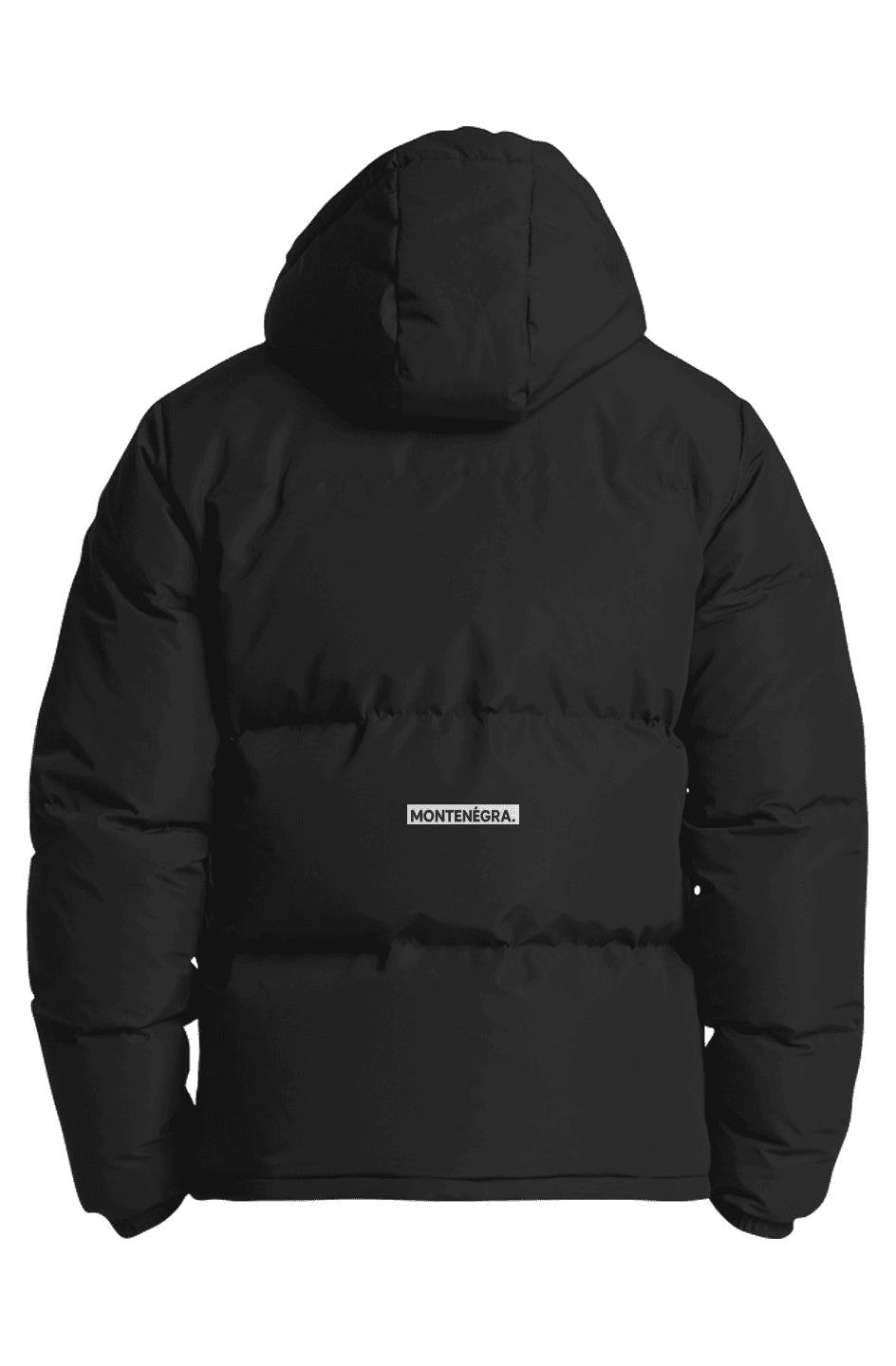 Montenégra Hooded Puffer Jacket - Premium Black and White